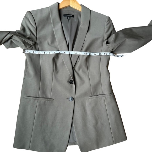 Ann Taylor Womens Grey Two Button Wool Blazer Size 6 - Picture 12 of 16